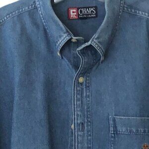 Chaps Ralph Lauren Men's Size Large Denim Shirt New